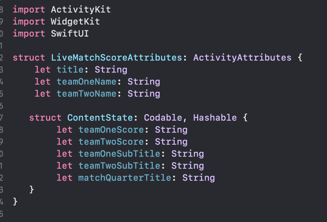 Match Activity Attributes